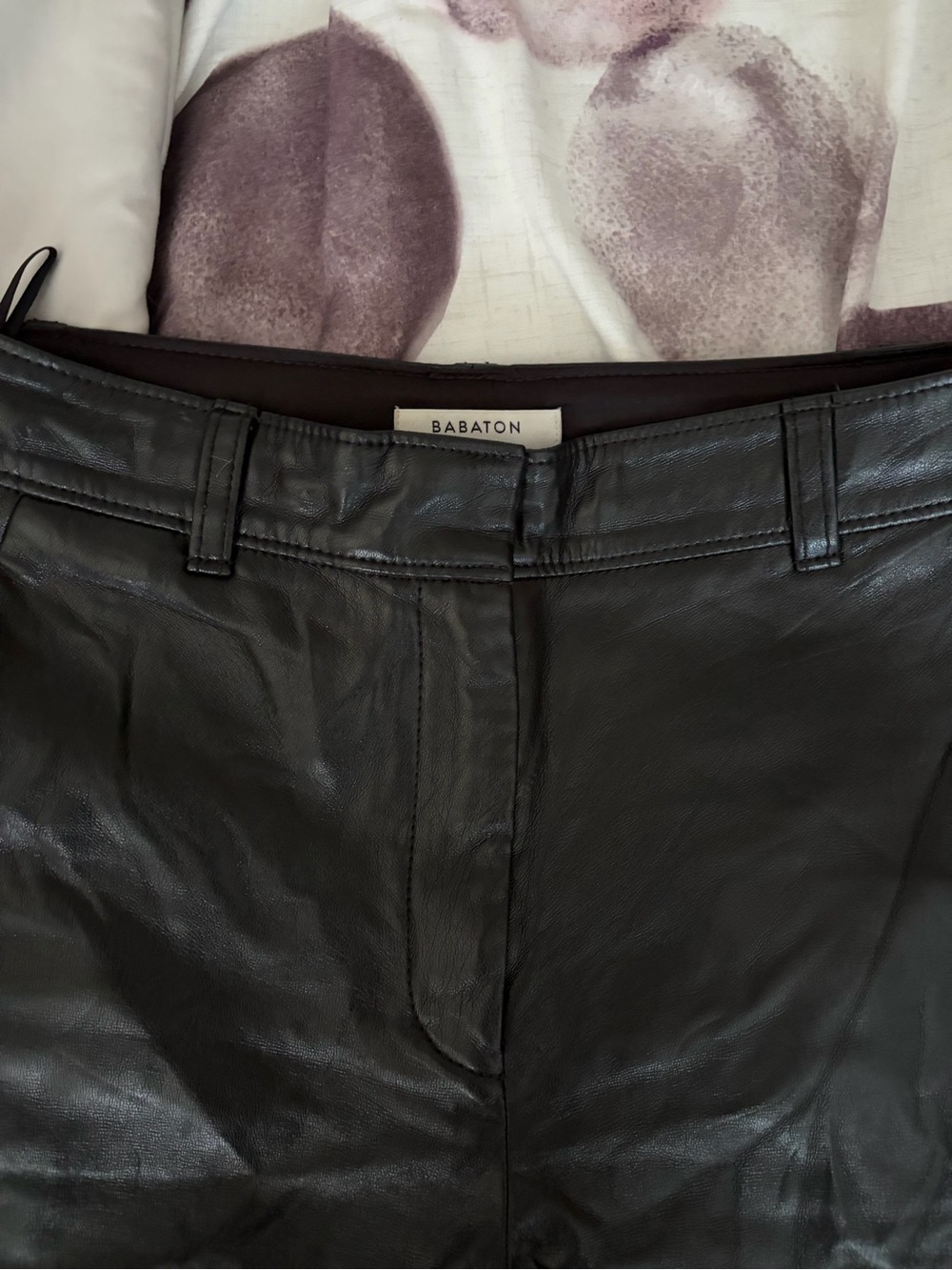 Babaton Men's Dark Brown Leather Pants